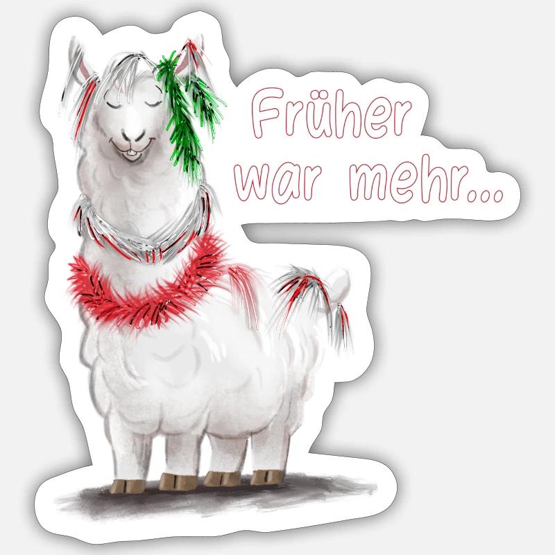 lametta - Sticker Größe S (10 x 10 cm) - Mattweiß