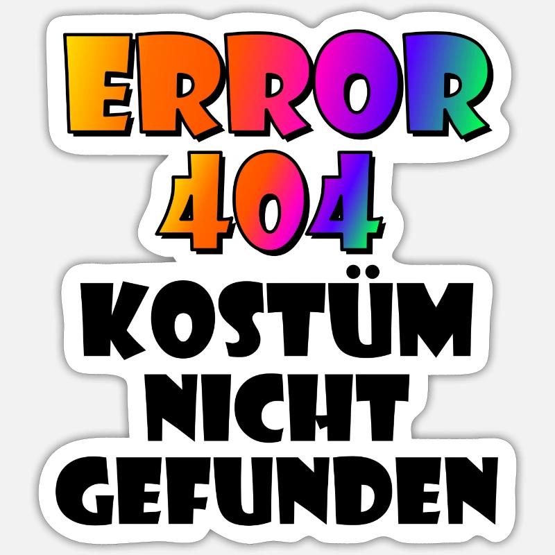 Error 404 - Sticker Größe S (10 x 10 cm) - Mattweiß