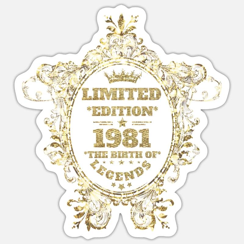 1981 - Sticker taille S (10 x 10 cm) - blanc mat