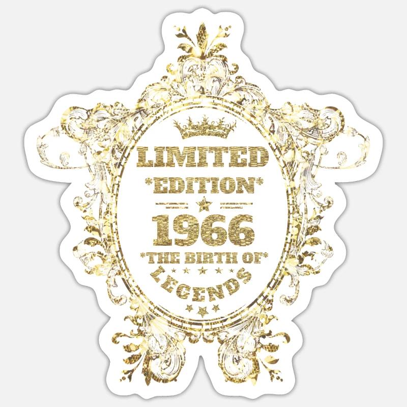 1966 - Sticker taille S (10 x 10 cm) - blanc mat