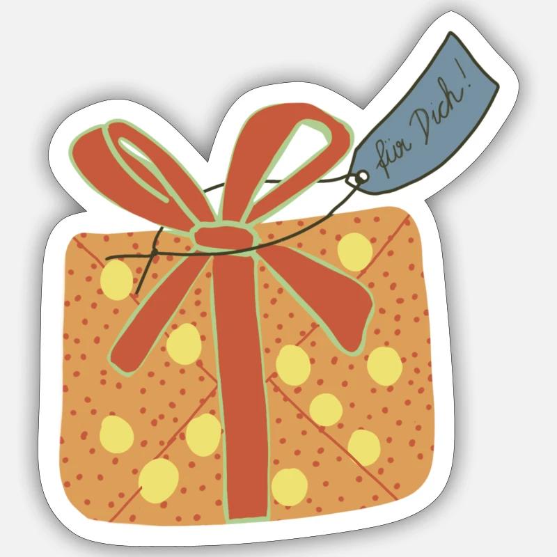 Cadeau - Sticker taille S (10 x 10 cm) - blanc mat