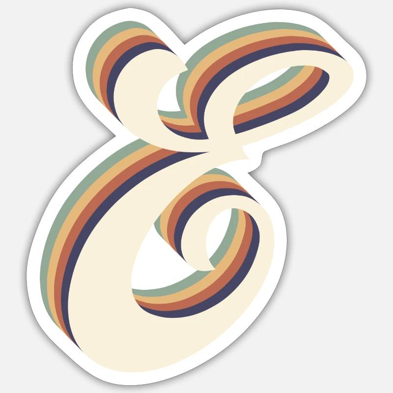 lettre e Sticker taille S (10 x 10 cm)