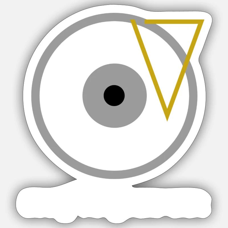 Seul DJ set vinyle - Sticker taille S (10 x 10 cm) - blanc mat