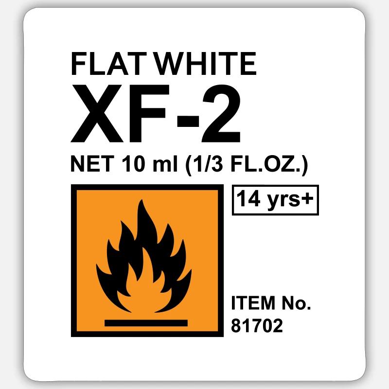 Étiquette de couleur blanche plate Sticker taille S (10 x 10 cm)