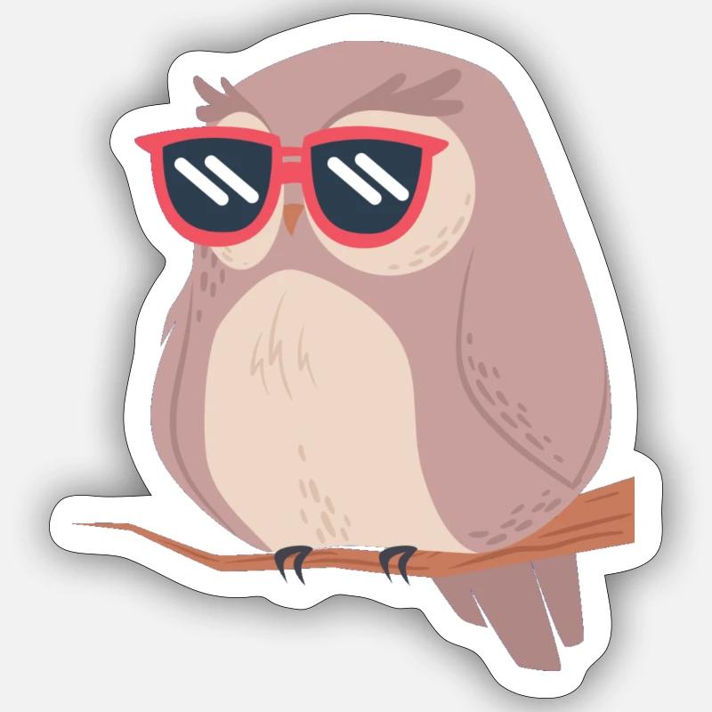Eule Sticker Größe S (10 x 10 cm)