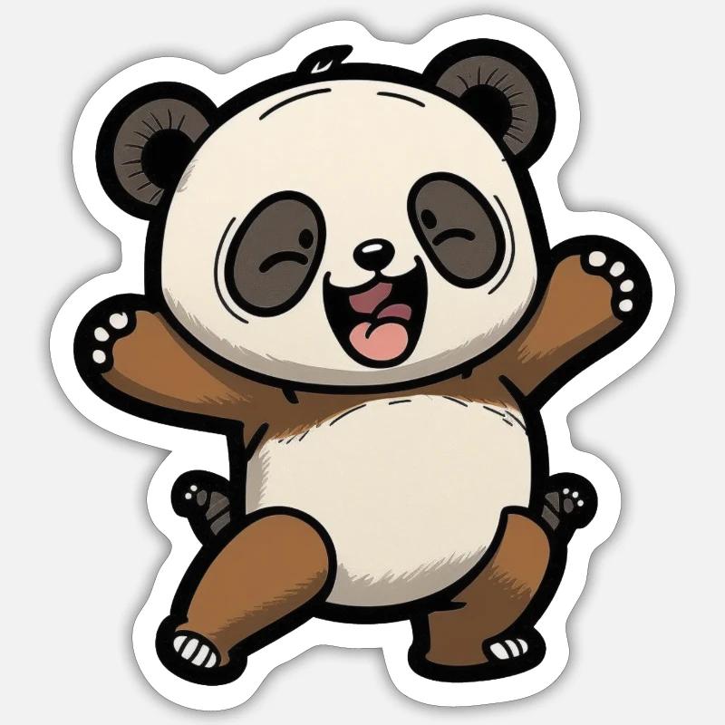 Bébé panda Sticker taille S (10 x 10 cm)