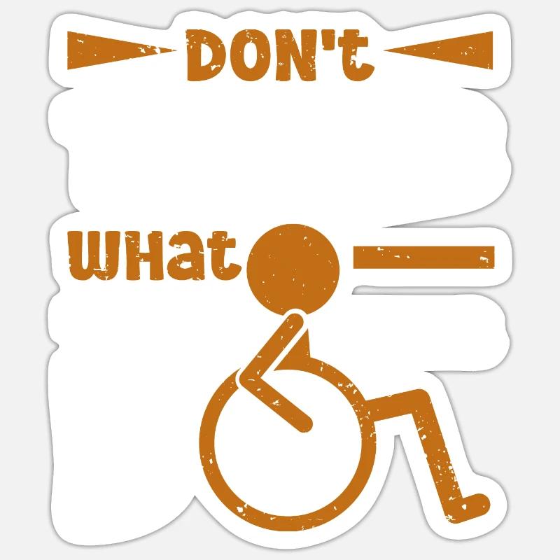 Rollstuhl Rollstuhlfahrer Beinamputation Sticker Größe S (10 x 10 cm)