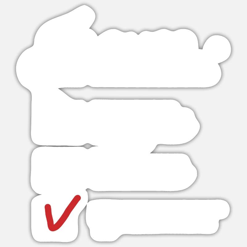 Player - Sticker size S (10 x 10 cm) - white matte