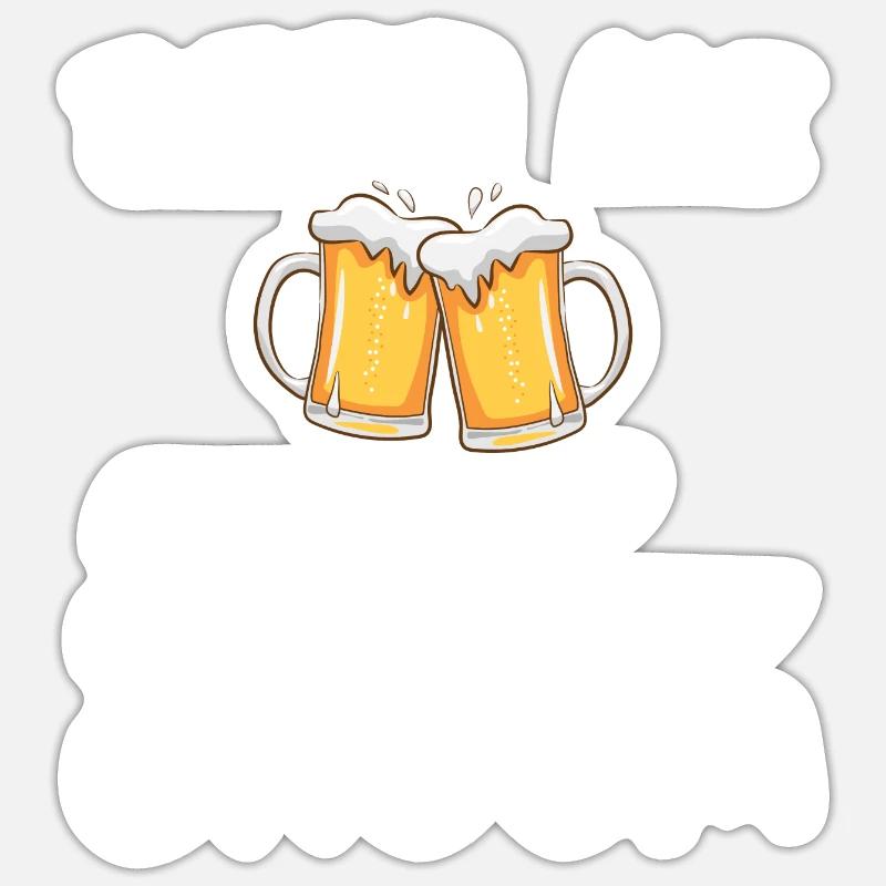 Ich bin der Bräutigam, bring mir ein Bier. EVG Sticker Größe S (10 x 10 cm)