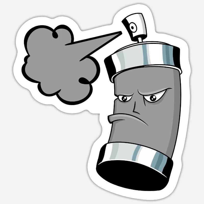 Pulvérisation de bombe graffiti avec spray Sticker taille S (10 x 10 cm)