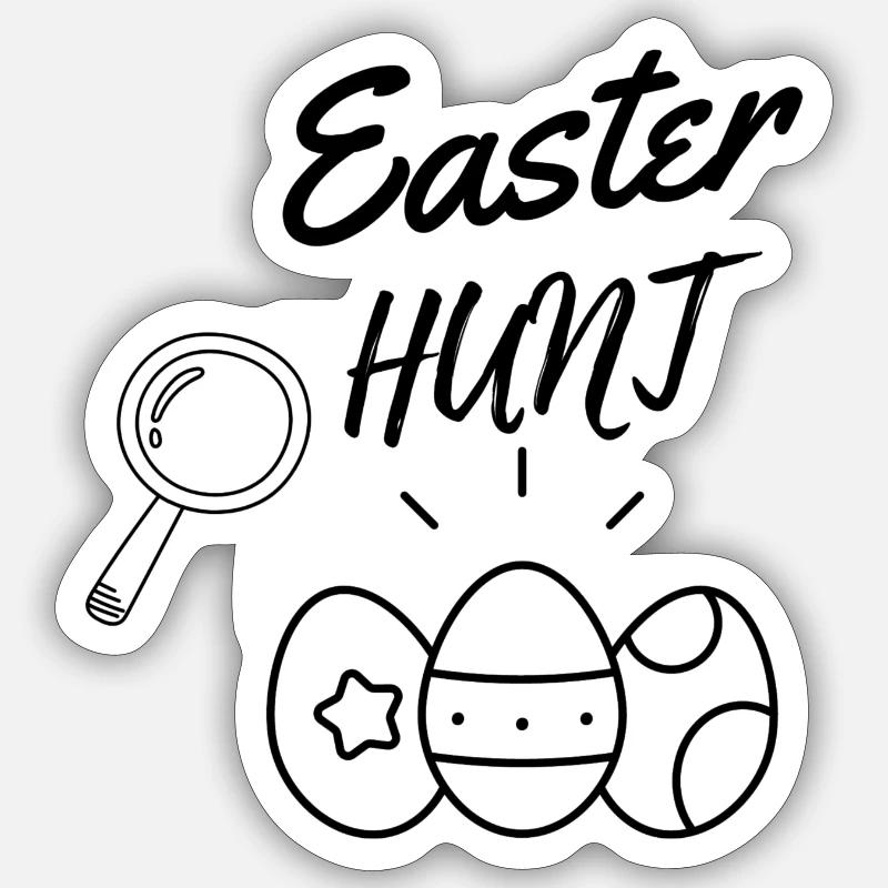 Easter Hunt - Sticker size S (10 x 10 cm) - white matte