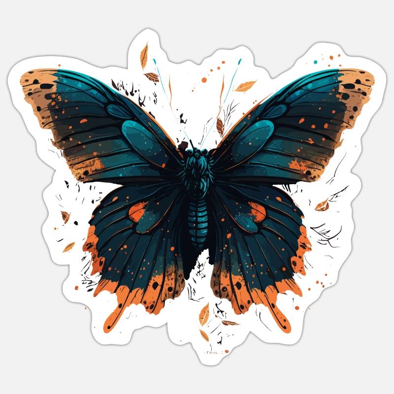 Image de papillon Sticker taille S (10 x 10 cm)