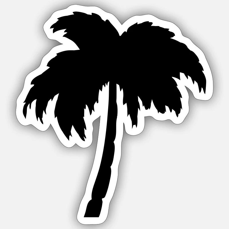 Palm tree - Sticker size S (10 x 10 cm) - white matte