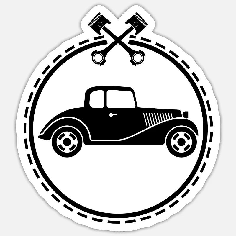 Oldtimer - Auto Nostalgisch Vehicles Sticker size S (10 x 10 cm)