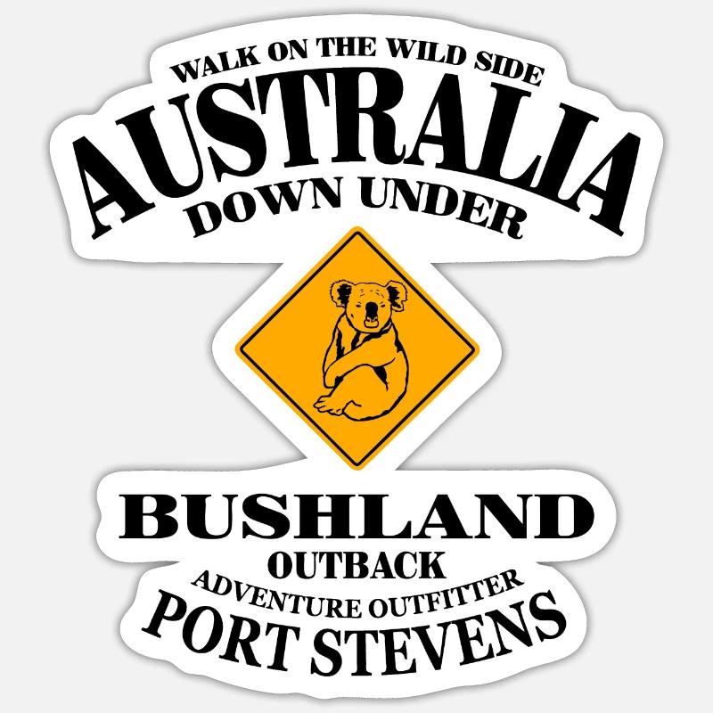 Koala - Australie - Australien - Sticker taille S (10 x 10 cm) - blanc mat