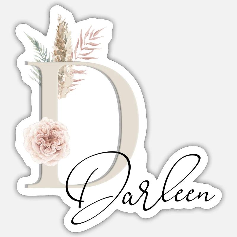 Darleen! Name Boho - Sticker size S (10 x 10 cm) - white matte