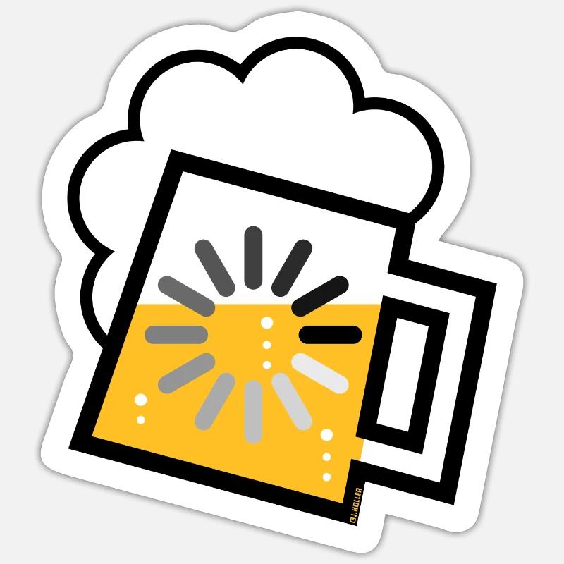 Bier Wird Geladen (Bierkrug Loading / Icon / /) Sticker Größe S (10 x 10 cm)