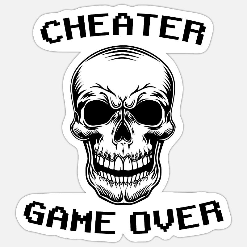 Cheater - Sticker size S (10 x 10 cm) - white matte