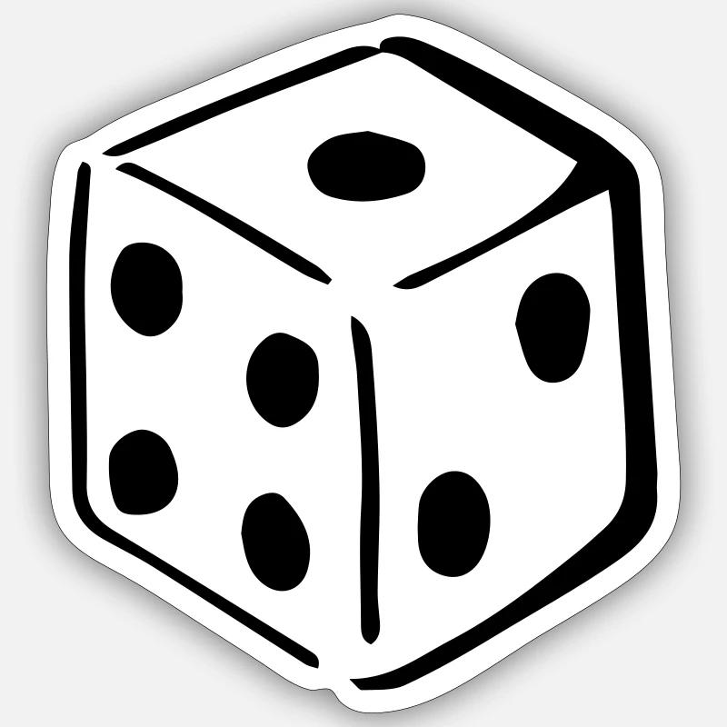 Dice Dice Game - Sticker size S (10 x 10 cm) - white matte
