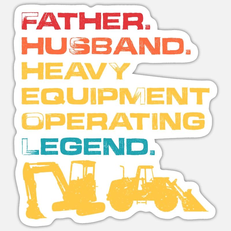 Construction machinery operator Excavator driver Excavator driver Construction workers Sticker size S (10 x 10 cm)