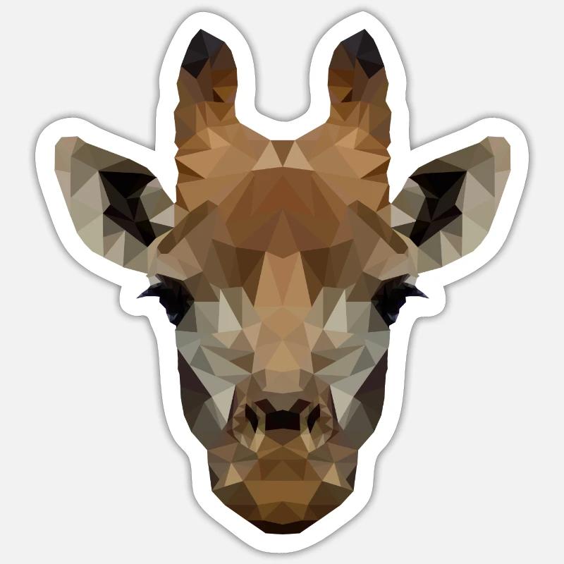 Polygon Giraffe Sticker size S (10 x 10 cm)