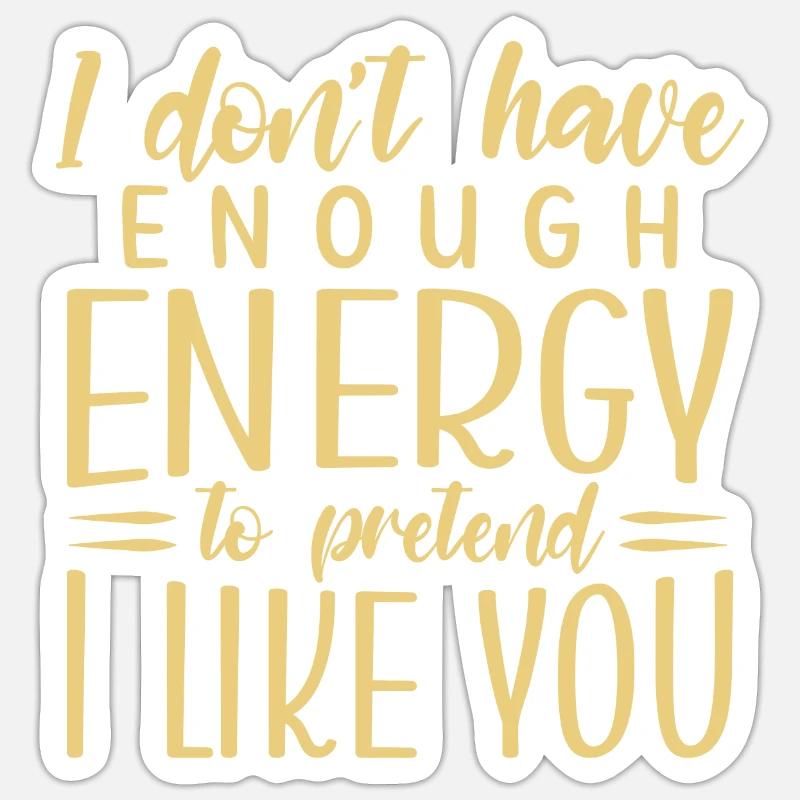 Introverti timide antisocial - Sticker taille S (10 x 10 cm) - blanc mat