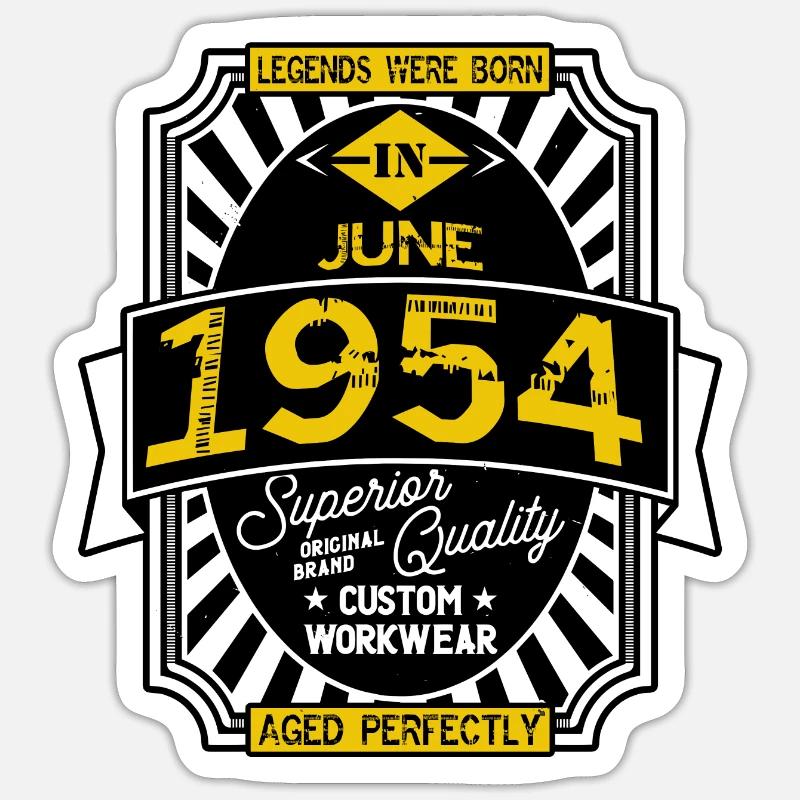 1954 JUNI Sticker Größe S (10 x 10 cm)