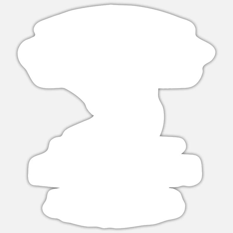 St. Moritz - Ski alpin - Sticker taille S (10 x 10 cm) - blanc mat