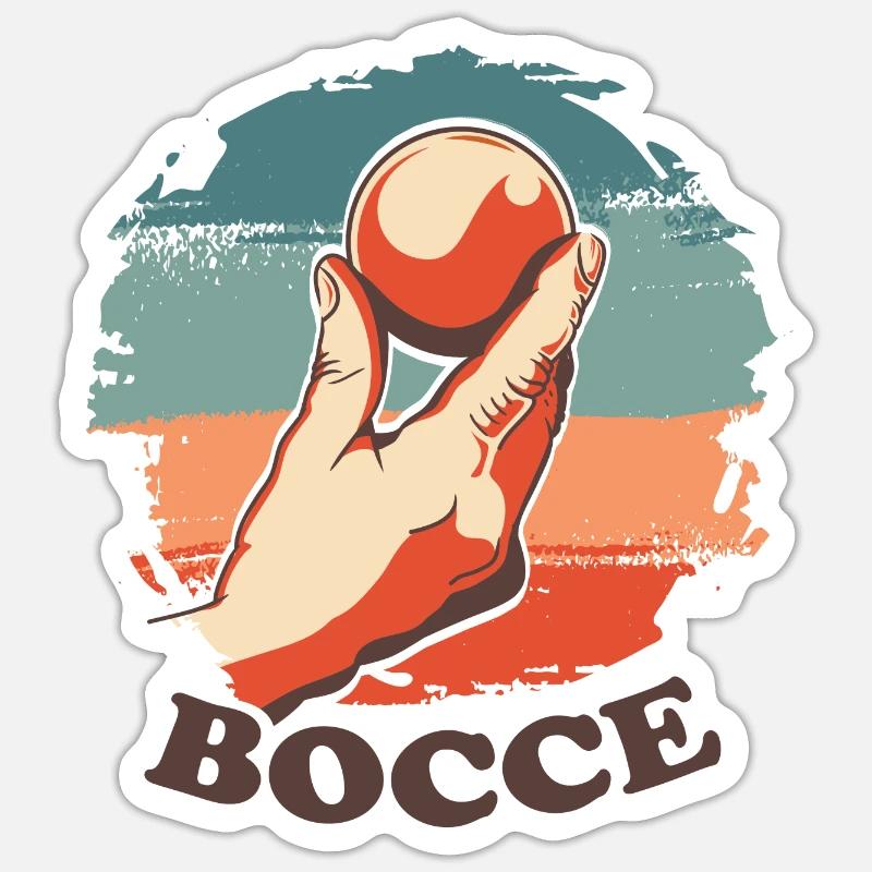 Bocce Legend Spruch Bocce Ball mit Jack Bocci Sticker Größe S (10 x 10 cm)