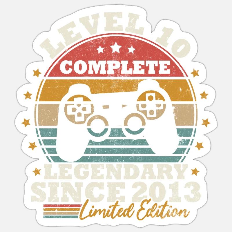 Level 10 unlocked - Sticker size S (10 x 10 cm) - white matte
