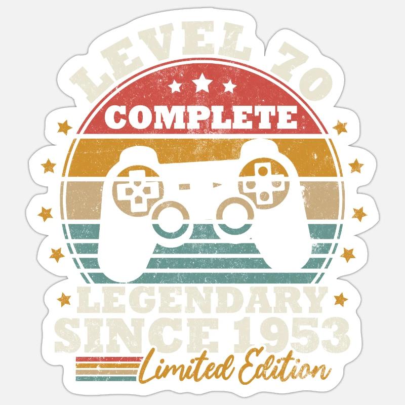 Niveau 70 débloqué Sticker taille S (10 x 10 cm)