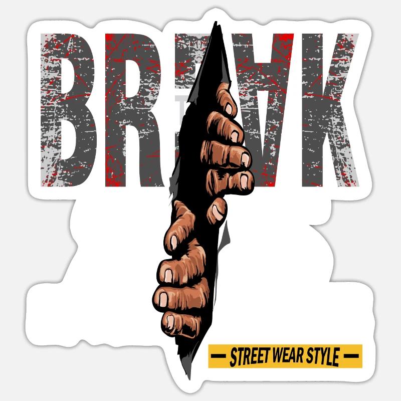 Break Rules - Regeln Brechen - Sticker Größe S (10 x 10 cm) - Mattweiß
