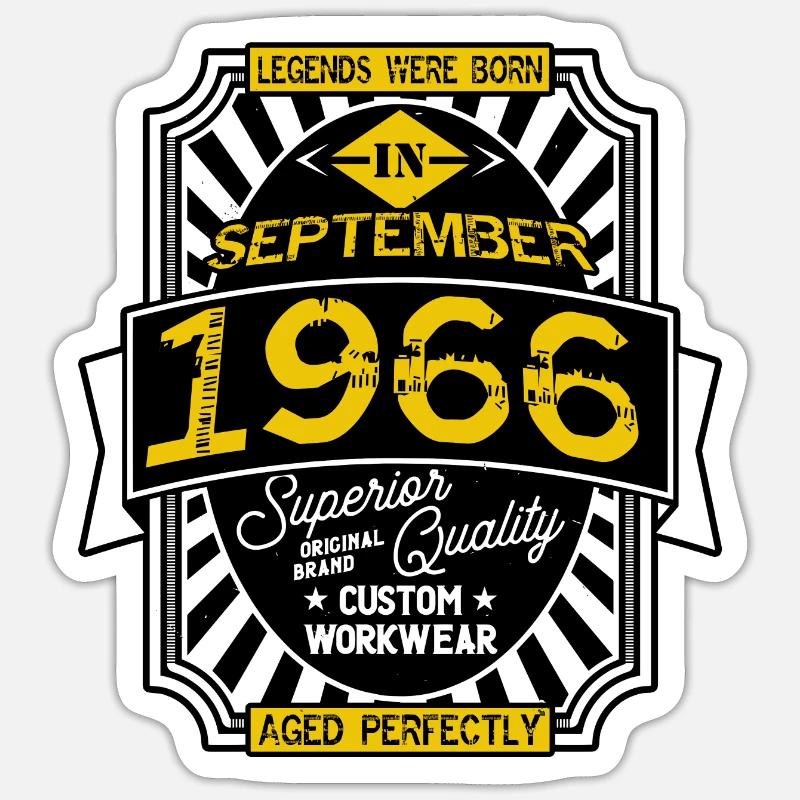 1966 SEPTEMBER Sticker size S (10 x 10 cm)