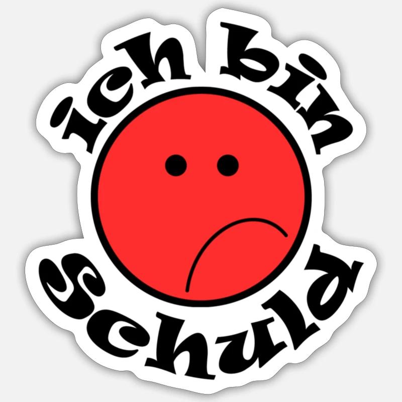Ich bin Schuld Sticker Größe S (10 x 10 cm)