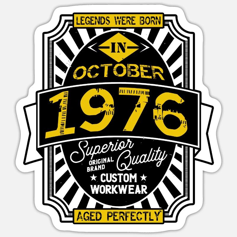 1976 OCTOBER Sticker size S (10 x 10 cm)