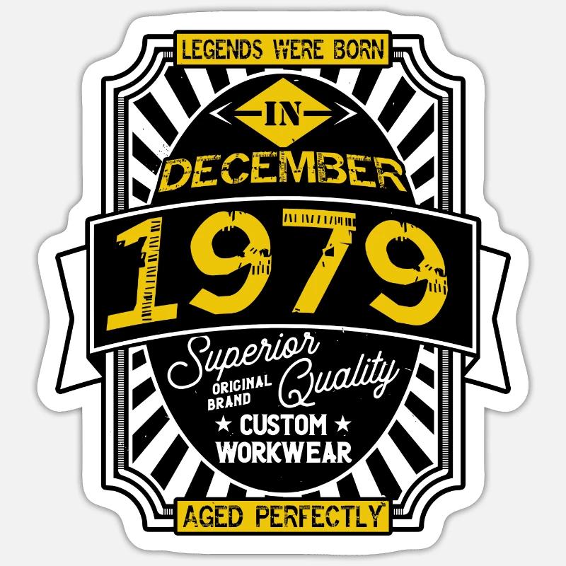 1979 DECEMBER - Sticker size S (10 x 10 cm) - white matte