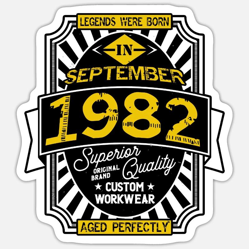 1982 SEPTEMBER Sticker size S (10 x 10 cm)