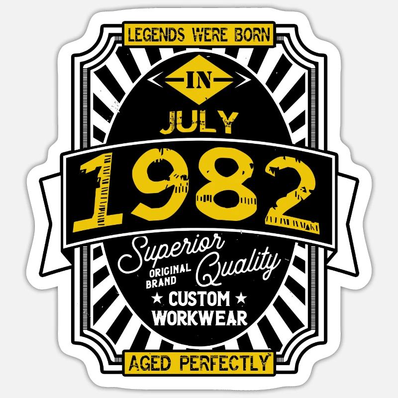 1982 JULI Sticker Größe S (10 x 10 cm)