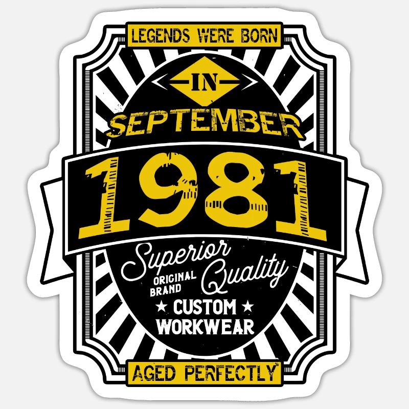 1981 SEPTEMBER Sticker size S (10 x 10 cm)
