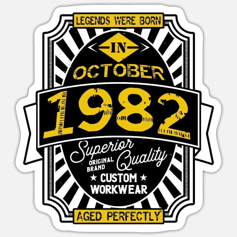 1982 OCTOBER Sticker size S (10 x 10 cm)