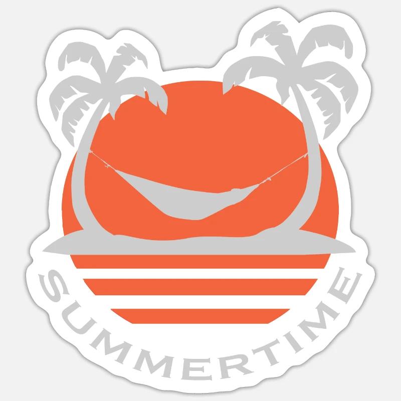 Sommer - Sticker Größe S (10 x 10 cm) - Mattweiß
