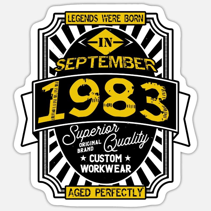 1983 SEPTEMBER Sticker size S (10 x 10 cm)