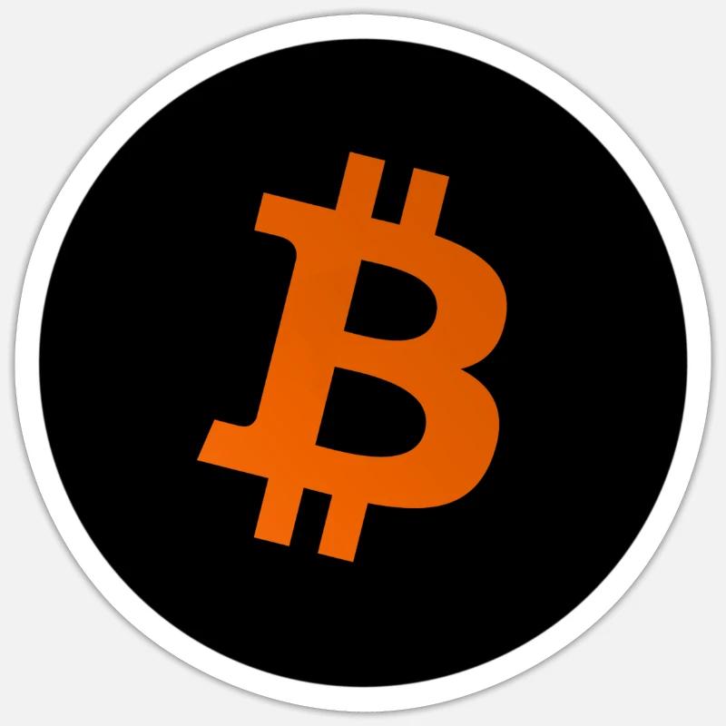 BTC Logo - Sticker taille S (10 x 10 cm) - blanc mat