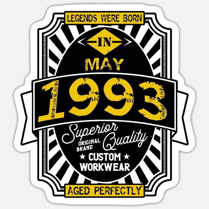 1993 MAY - Sticker size S (10 x 10 cm) - white matte