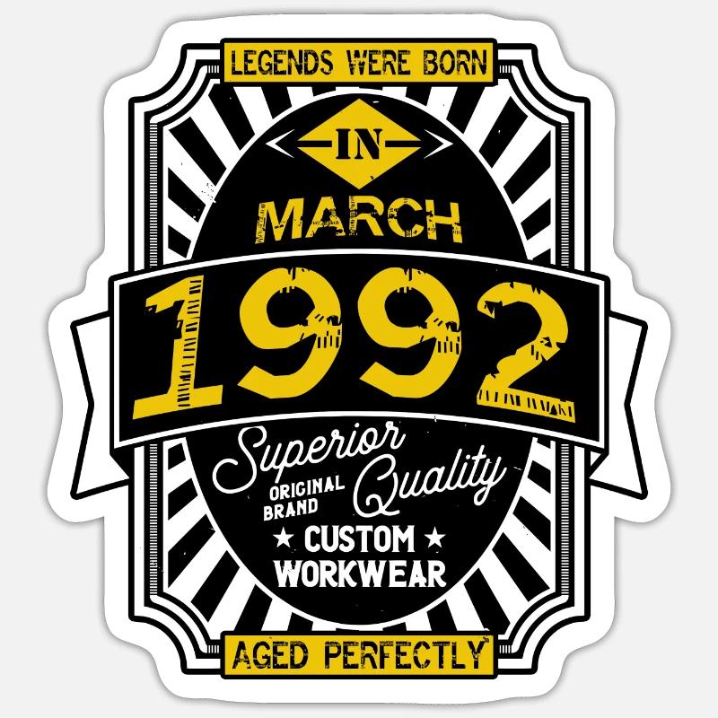1992 MARCH Sticker size S (10 x 10 cm)