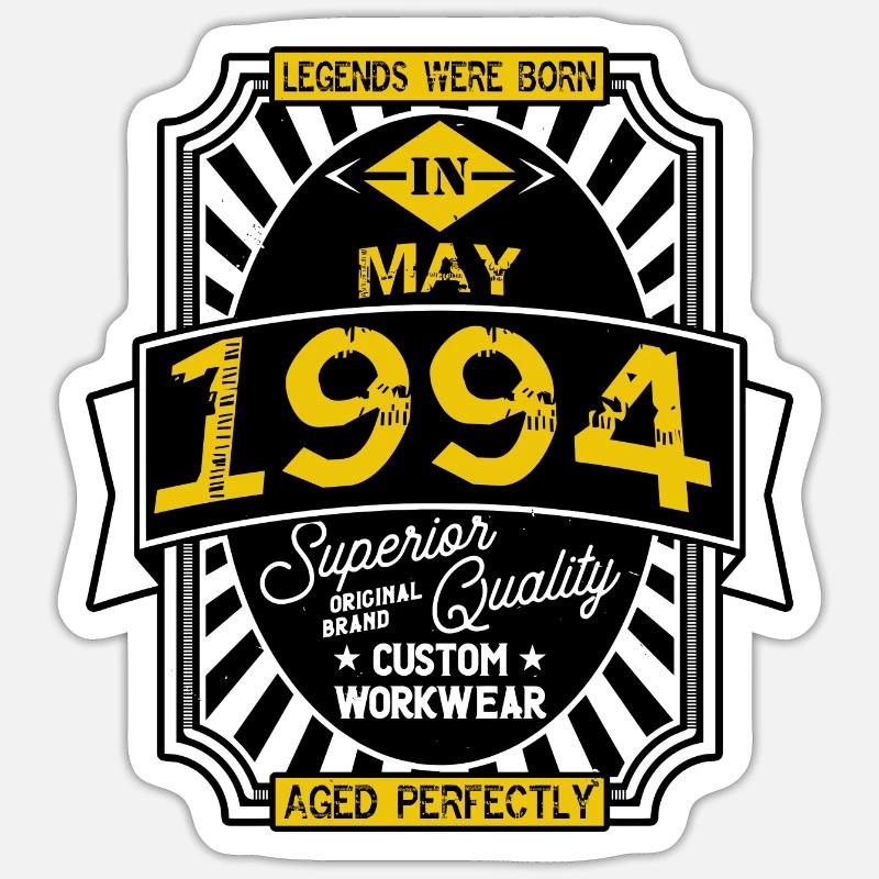 1994 MAY - Sticker size S (10 x 10 cm) - white matte
