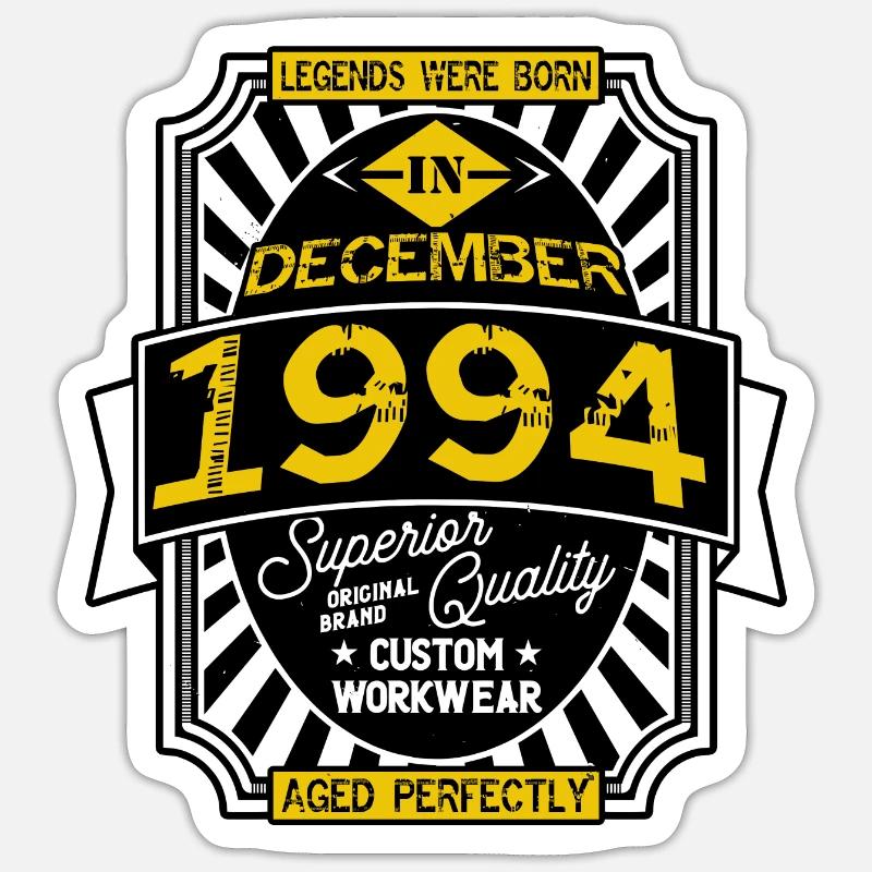 1994 DECEMBER - Sticker size S (10 x 10 cm) - white matte