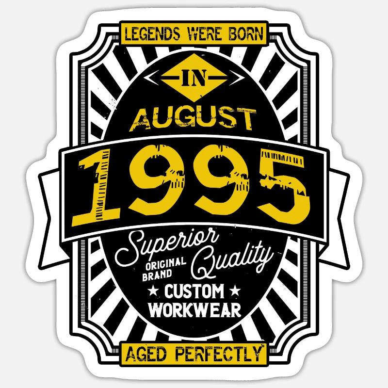 1995 AUGUST - Sticker size S (10 x 10 cm) - white matte