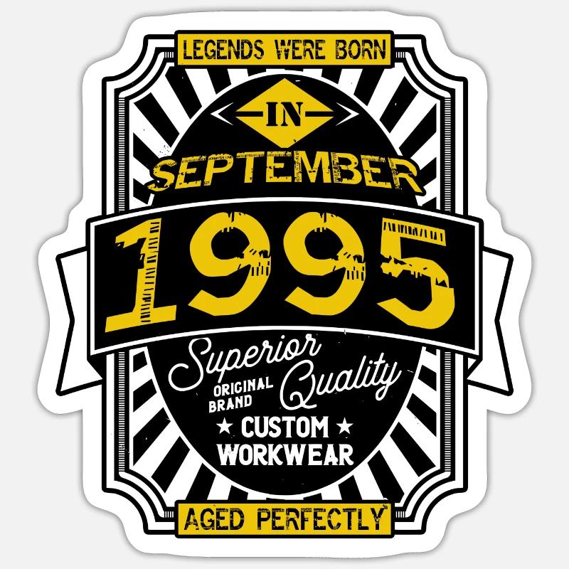 1995 SEPTEMBER - Sticker size S (10 x 10 cm) - white matte
