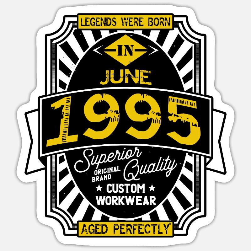 JUNI 1995 - Sticker Größe S (10 x 10 cm) - Mattweiß